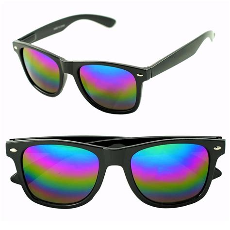 rainbow reflective sunglasses